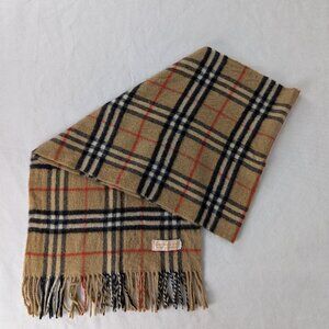 Burberry Scarf Beige – Unisex Cashmere Check – Pre-Owned – Luxury Deal